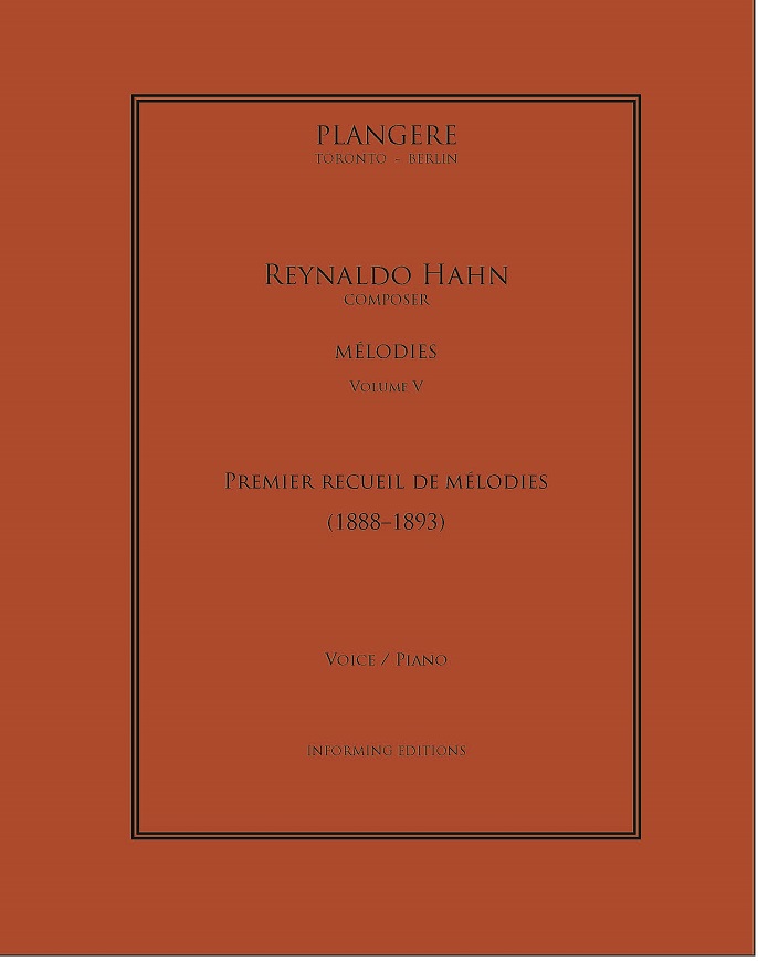 Reynaldo Hahn:  Melodies Volume V