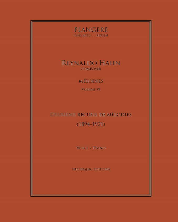 Reynaldo Hahn:  Melodies Volume VI