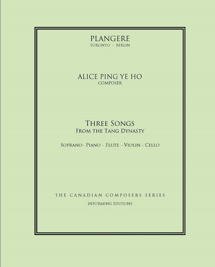 Three Songs from the Tang Dynasty (Soprano / Chamber ensemble)