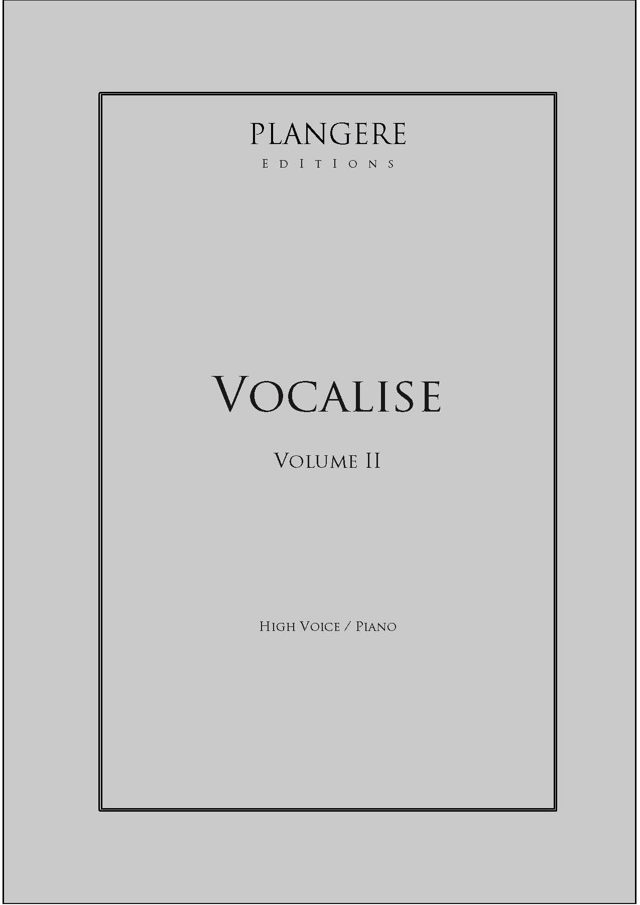 Vocalise Volume II  High Voice