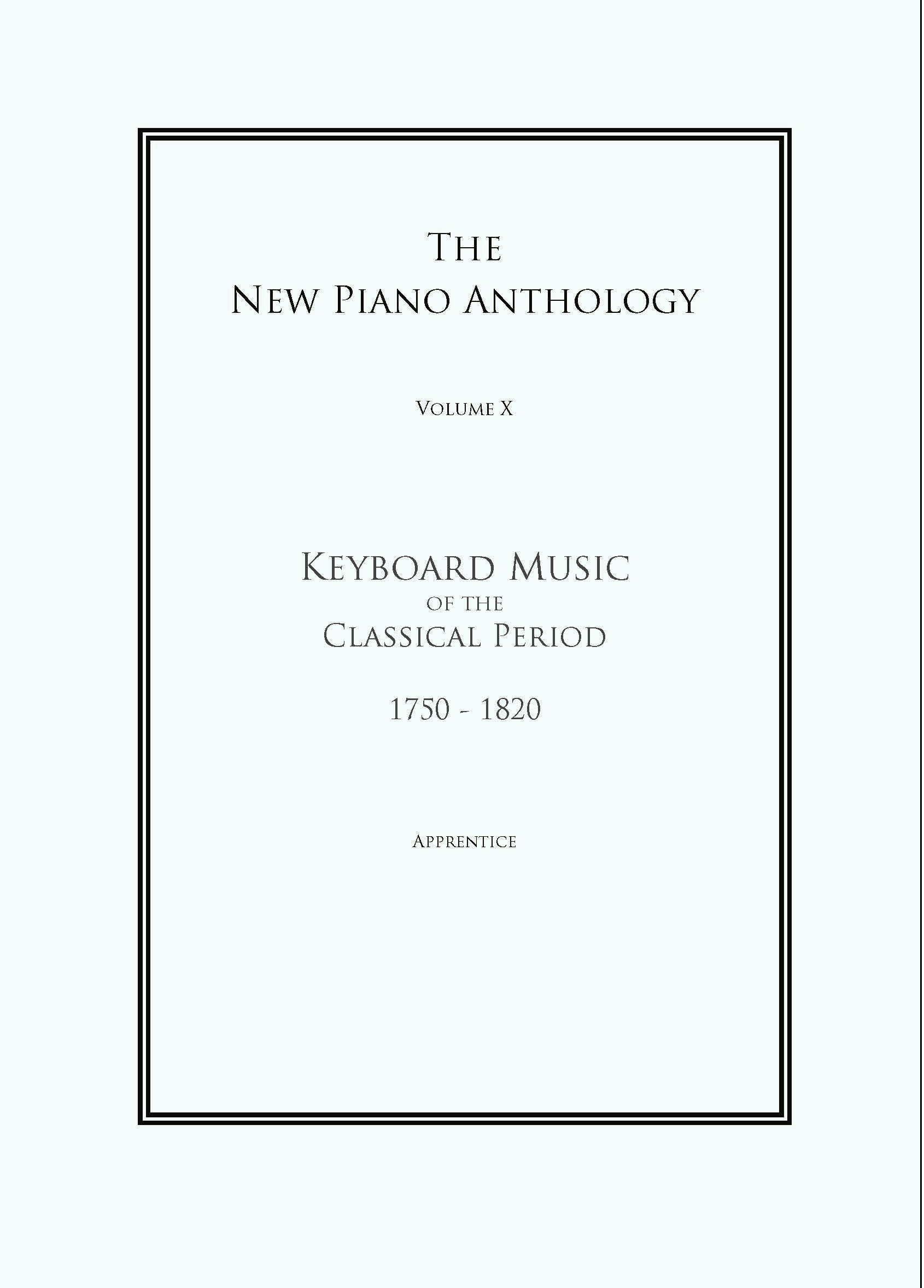 Keyboard Music of the Classical Period 1750 - 1820 (Apprentice)