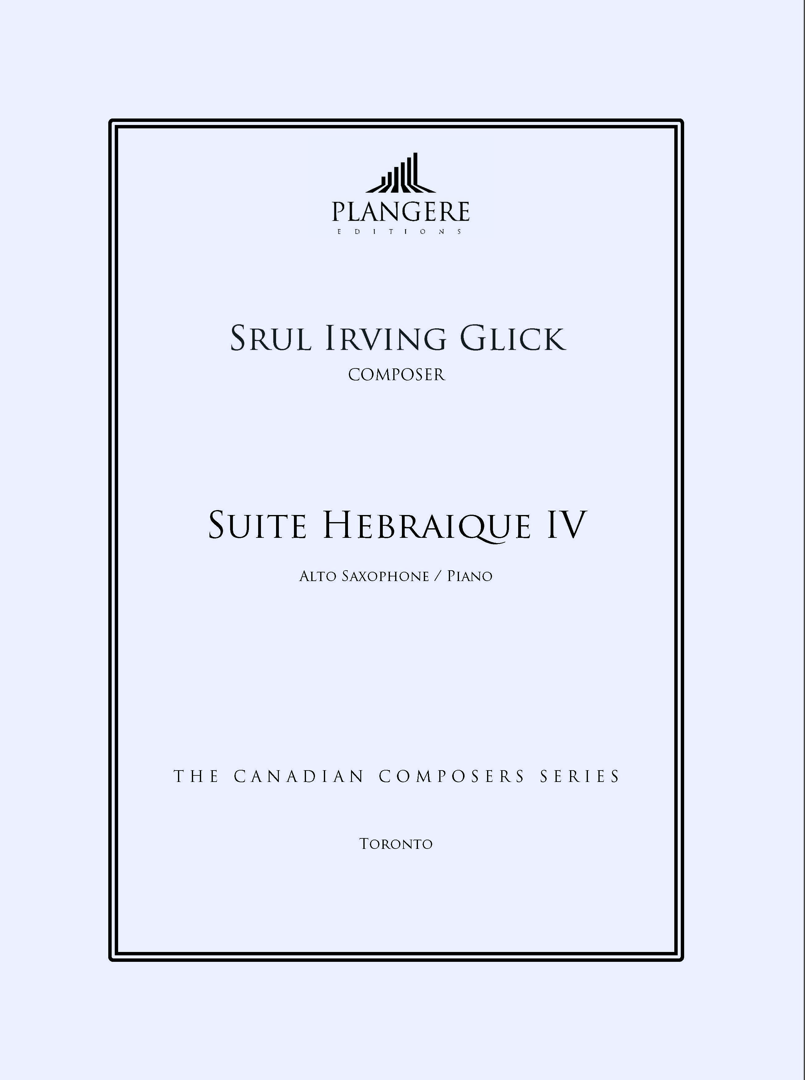 Suite Hébraïque IV     for Alto Sax / Piano