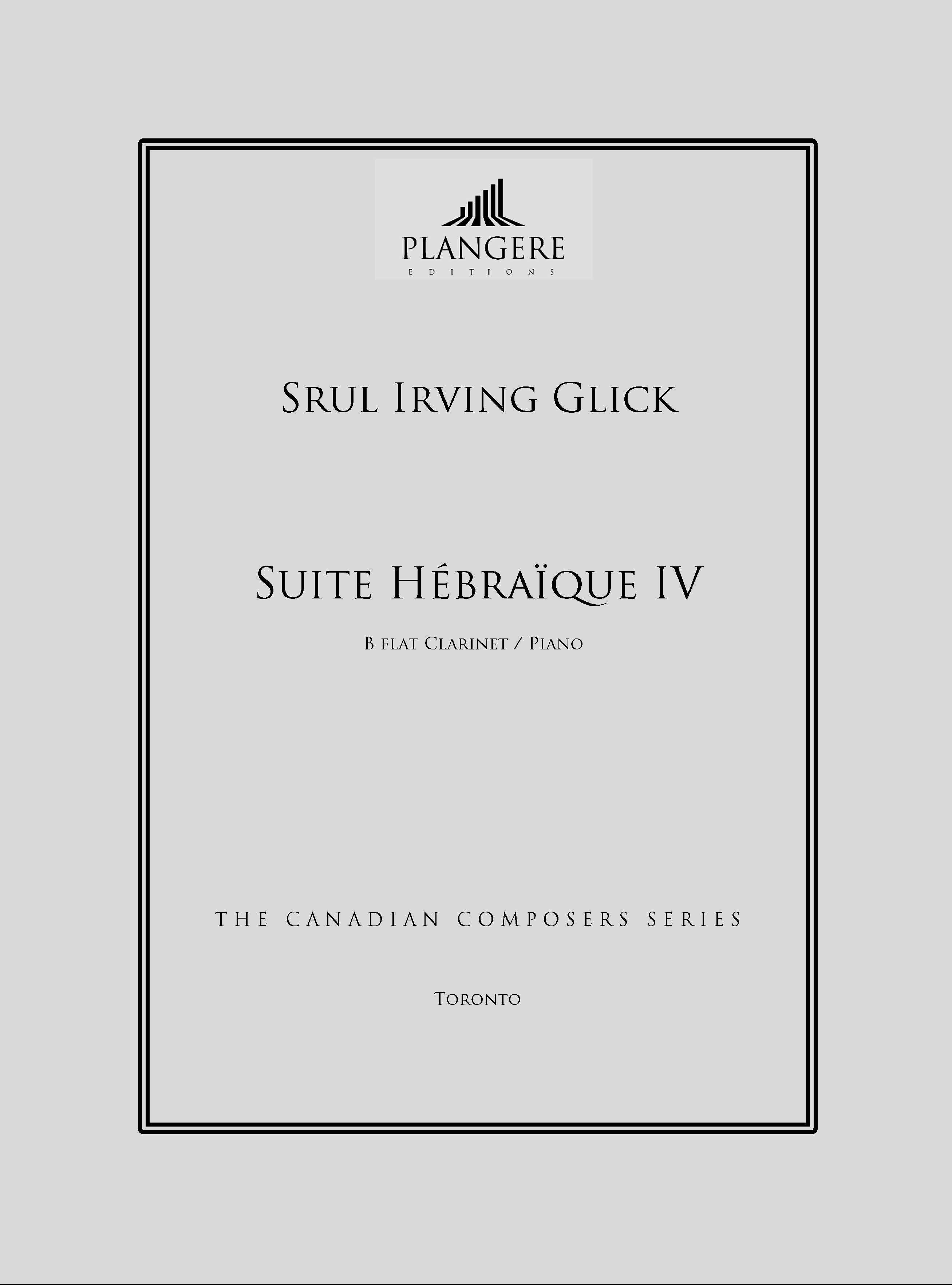 Suite Hébraïque IV  for Clarinet / Piano