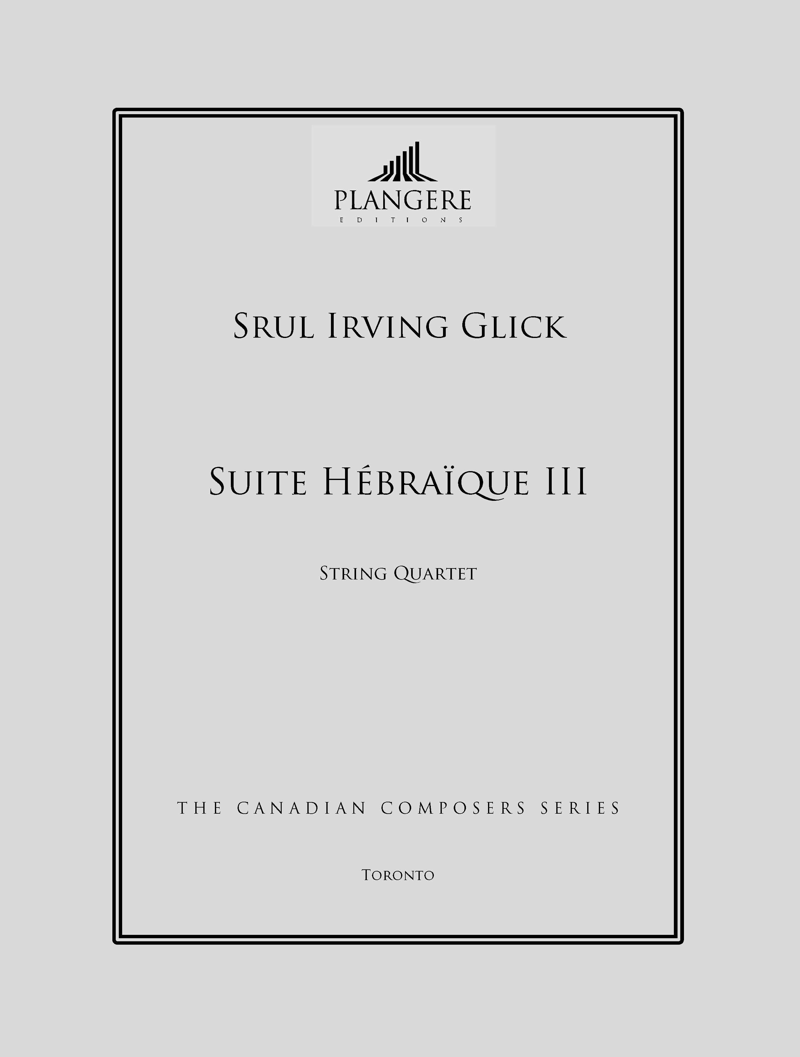 Suite Hébraïque III for String Quartet (Score / Parts)