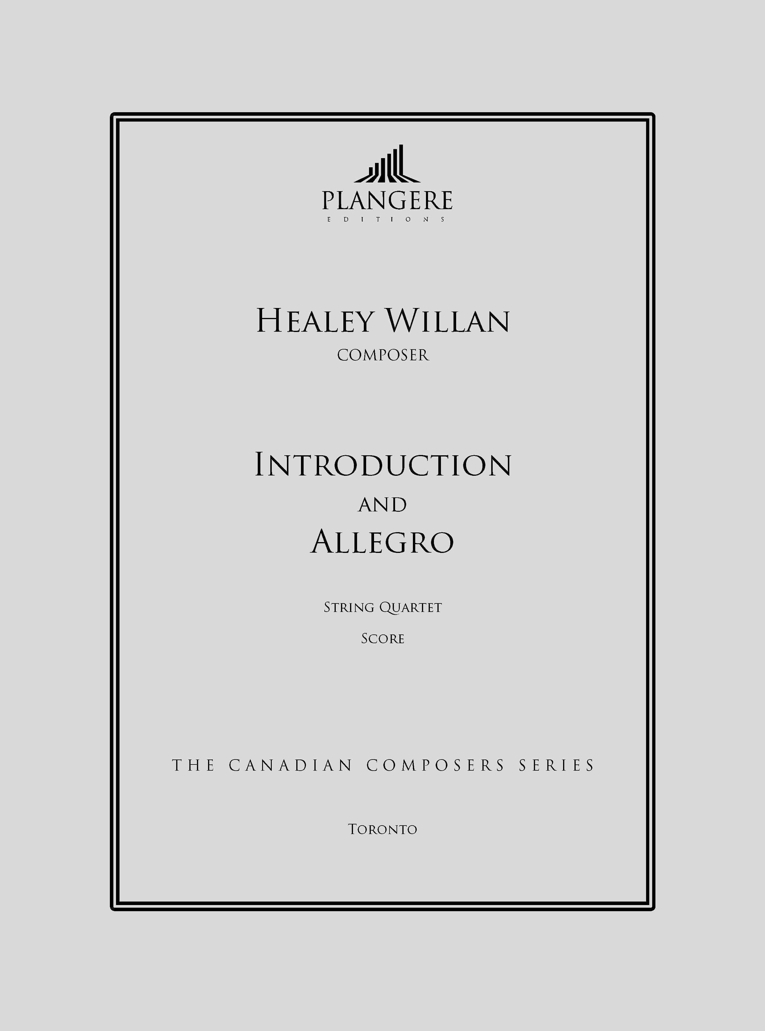 Introduction and Allegro for String Quartet - Score  (no parts)