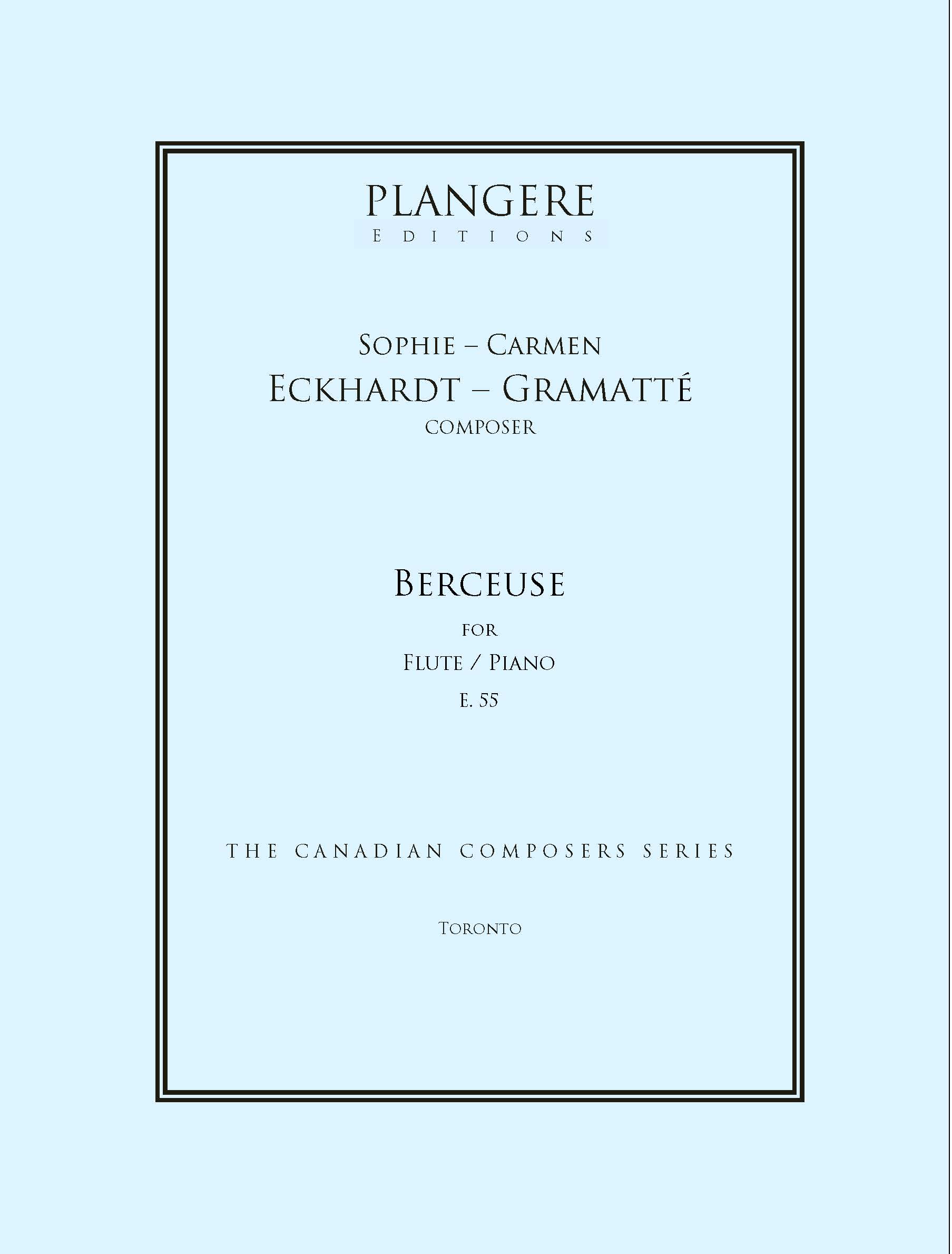 Sophie-Carmen Eckhardt- Gramatté    Berceuse for Flute and Piano
