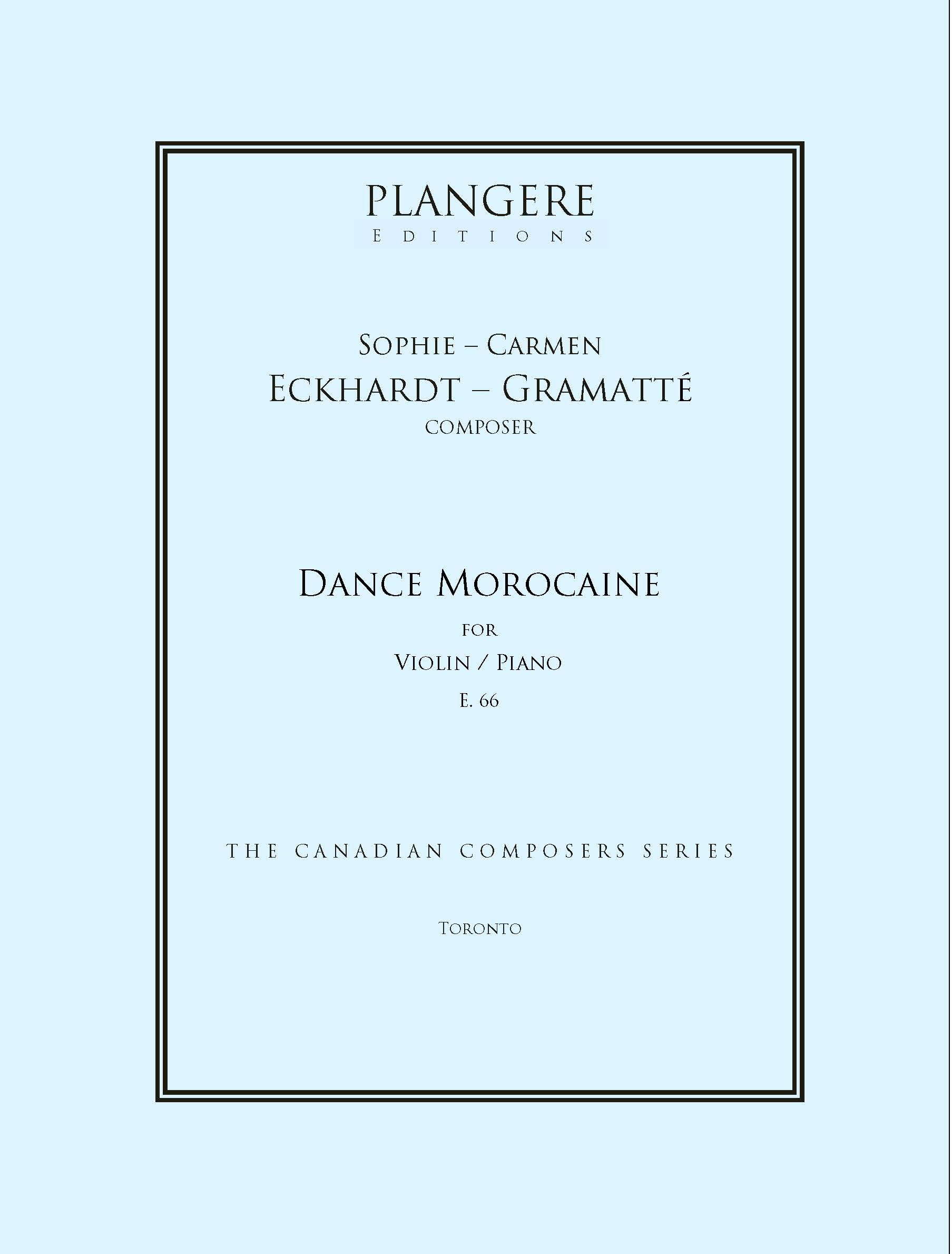 Sophie-Carmen Eckhardt- Gramatté   Dance Morocaine