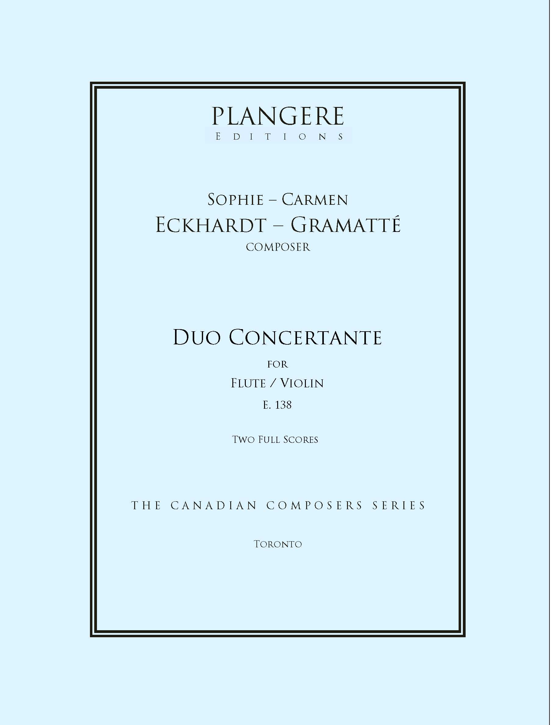Eckhardt- Gramatté   Duo Concertante for Flute and Violin