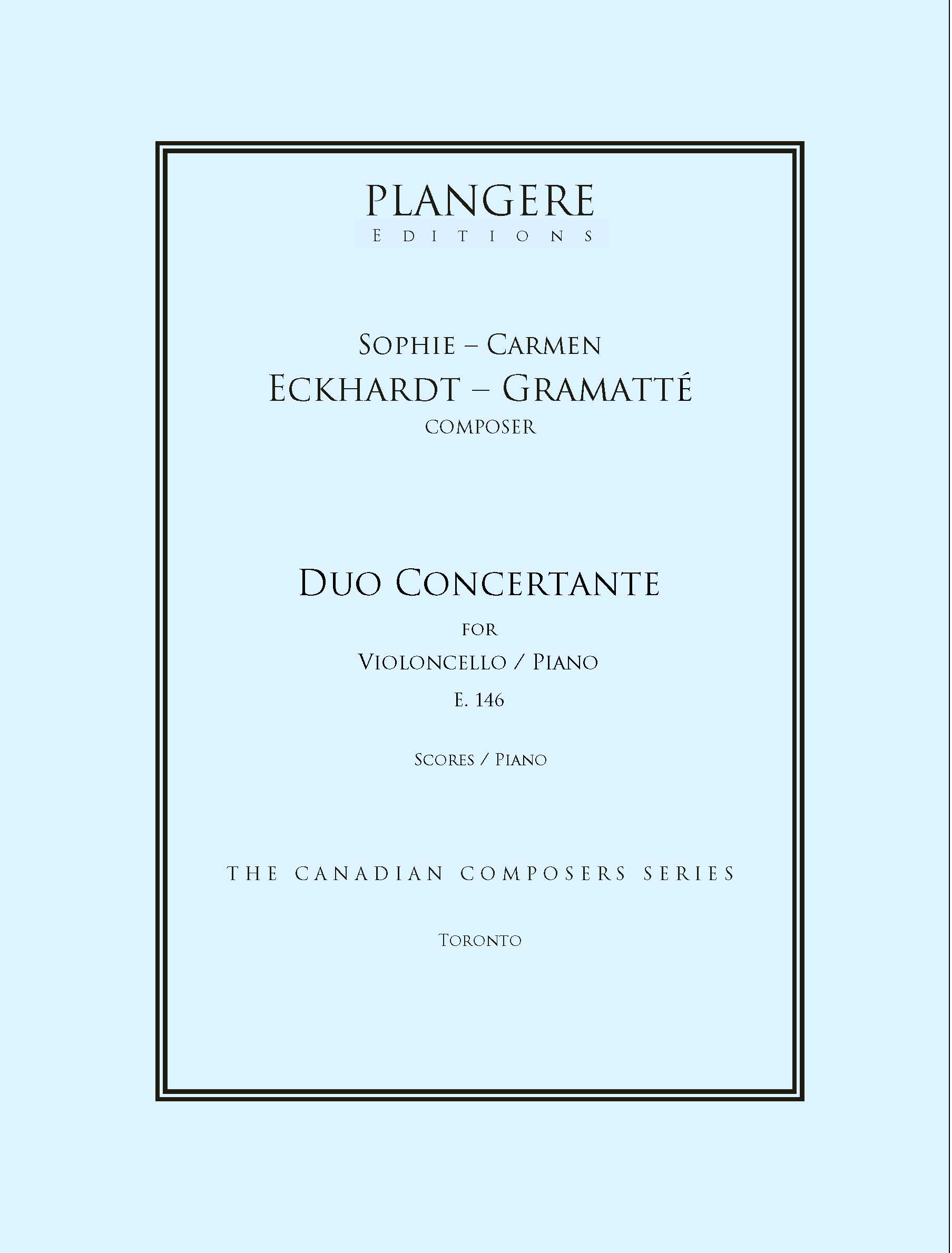 Eckhardt- Gramatté   Duo Concertante for Cello and Piano E. 146